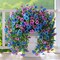 2 Pack Artificial Fall Mums Hanging Flowers – UV Resistant Faux Daisy Plants for Outdoor & Indoor Autumn Décor – Realistic Silk Plants for Porch, Patio, Balcony, Yard & Home